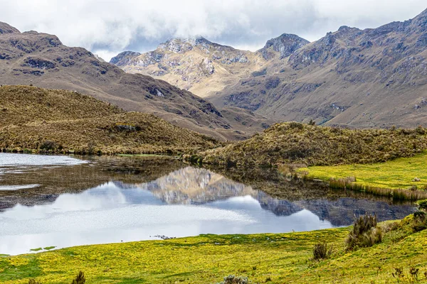 Hooglanden Van Cajas National Park Ecuadoriaanse Andes Lake Togllacocha Een — Stockfoto