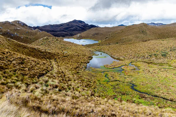 Highlands Cajas National Park Ecuadorian Andes Inglês Lago Negra Uma — Fotografia de Stock