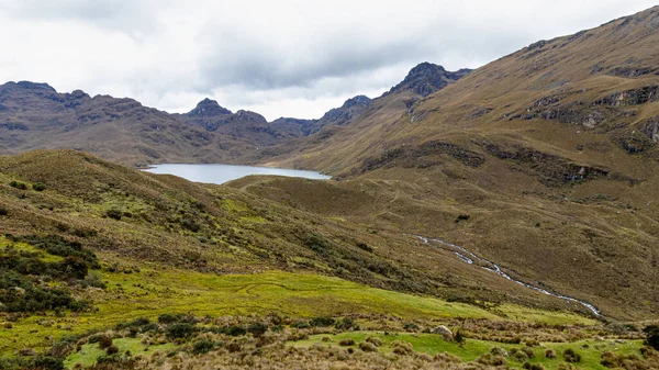 Hochland Des Cajas Nationalparks Den Ecuadorianischen Anden Luspa See Einer — Stockfoto