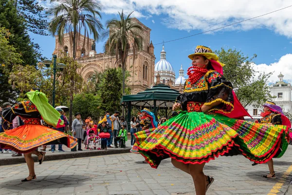 Cuenca Ecuador Enero 2023 Celebración Pase Del Nio Viajero Grupo —  Fotos de Stock
