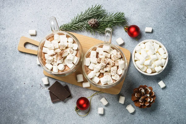 핫초코에 마시멜로와 크리스마스 — 스톡 사진
