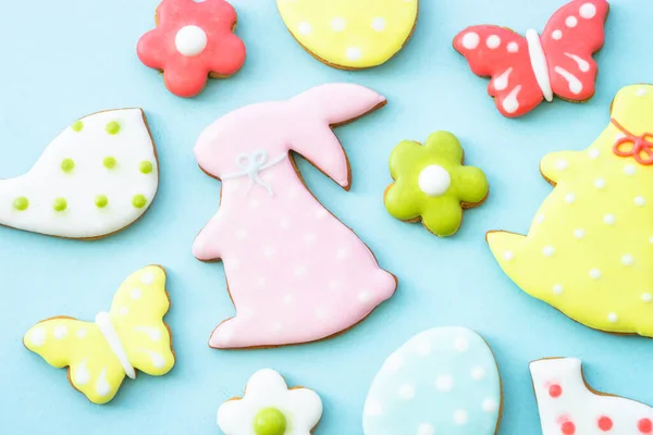 Easter Gingerbread Cookies Holiday Baking Easter Baking Food Background Top — Stock Photo, Image