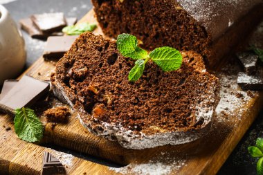 Homemade Chocolate cake. Healthy natural dessert.