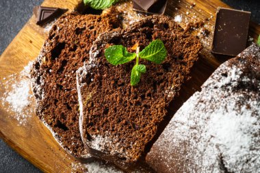 Homemade Chocolate cake. Healthy natural dessert.
