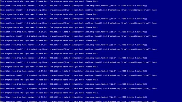 Abstrakcyjny Skrypt Programowania Komputerowym Niebieskim Tle — Wideo stockowe