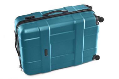 turquoise modern plastic trolley case for tourism or business