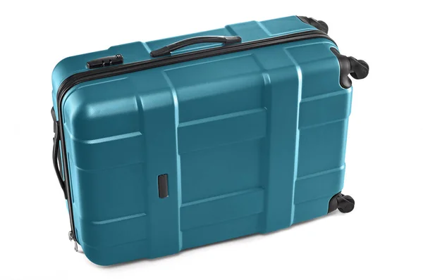 Turquoise Modern Plastic Trolley Case Tourism Business — Foto de Stock
