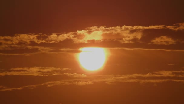 非洲日落时差大太阳和无云天空电影4K镜头 — 图库视频影像