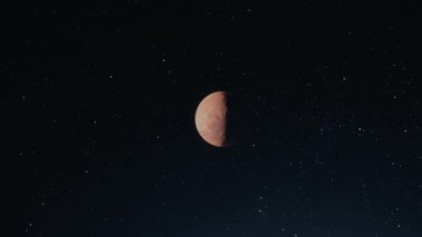 Mars 'ın gerçekçi yüzey detaylarıyla sinematik animasyonu. Mars manzarasının 4K 'daki destansı CGI görüntüsü, derin uzayda Kızıl Gezegen' in Ultra HD animasyonu. Kozmik arkaplan ile dönen Mars animasyonu