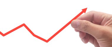 Finansal gösterge ve muhasebe piyasa analizi grafiklerinin el ele dokunması