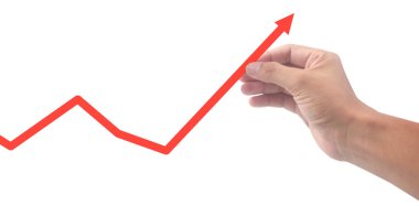 Finansal gösterge ve muhasebe piyasa analizi grafiklerinin el ele dokunması