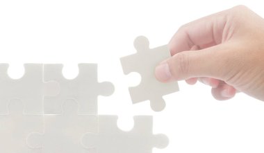 Yapbozu bağlıyorum. İş çözümleri başarı ve strateji kavramı