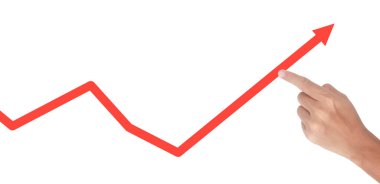 Finansal gösterge ve muhasebe piyasa analizi grafiklerinin el ele dokunması