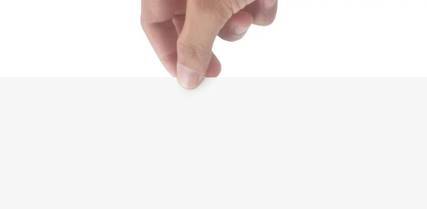 Händer Som Håller Papper Tomt För Brevpapper — Stockfoto