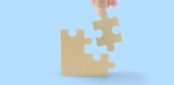 Connexion Puzzle Solutions Entreprise Succès Concept Stratégie — Photo