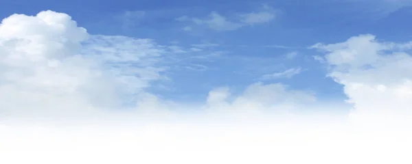 Blauwe Lucht Met Wolk Foto Voor Zomerseizoen — Stockfoto