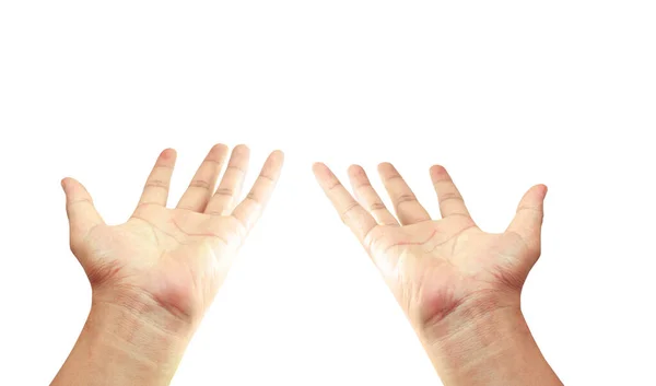 Mão Jovem Medindo Conceito Item Invisível — Fotografia de Stock