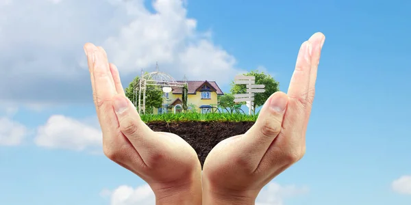 House Model House Concept Hand — Stock Photo, Image