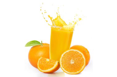 Portakal suyu ve portakal meyvesi