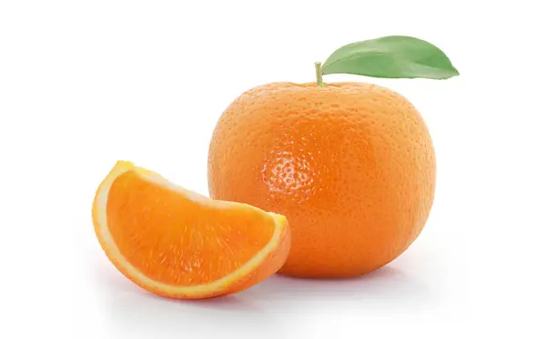 Апельсин Ізольований Білому Фоні Стокове Фото