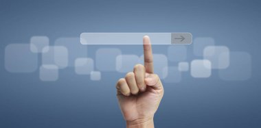 Dokunmatik ekran arayüzü sosyal ağ yapısına elle bas