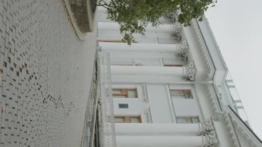Dikey olarak hiç kimse beyaz sarayın dış yüzeyini sütunlarla ve kaldırım taşlı giriş yollarıyla çekmiyor.