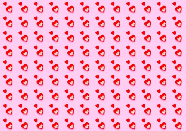 Srdcový Vzor Valentýna Design Dárkového Balicího Papíru — Stock fotografie