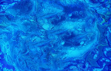 Psychedelic abstract background with mixed acrylic paints. Design Trend: Psych Out or Free form flow. Attention-grabbing Palettes. 