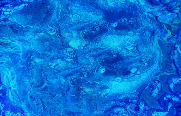 Psychedelic abstract background with mixed acrylic paints. Design Trend: Psych Out or Free form flow. Attention-grabbing Palettes. 