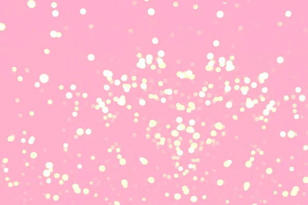 Festive pink background with golden sparkles. Bright backdrop for design with copy space.