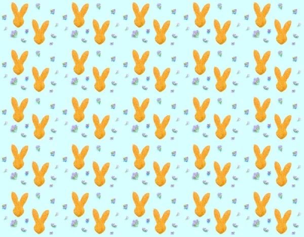 Pattern Rabbit Ears Green Background Happy Easter Concept Wrapping Paper — Stock fotografie