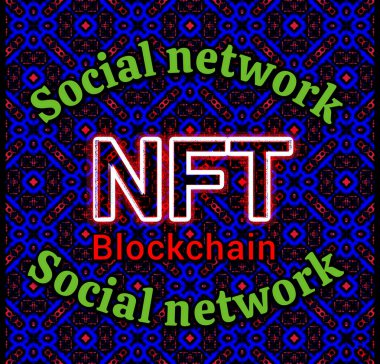Güzel Bir Arkaplan Üzerine NFT Bloklama ve Sosyal Ağ Yazısı
