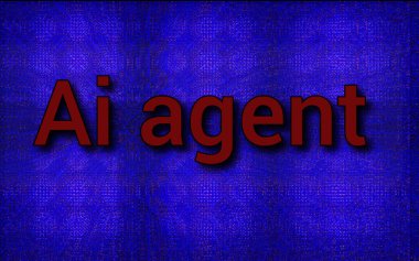 Mavi arkaplanda Ai aracı yazması