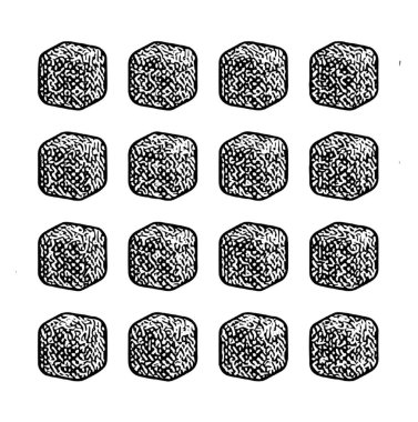 Beyaz arkaplanda üç boyutlu şekiller