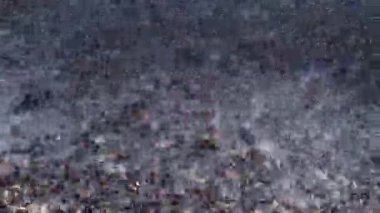 Turkish beach and sea. Coastal resort with sea waves. Vacation, summer holidays at sea