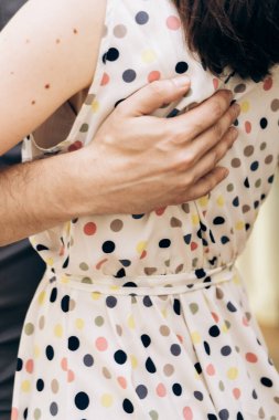 Kharkiv, Ukrayna 15.09.21 Dans eden insanlar Bachata, kizomba, salsa, Latin dans pistinde 