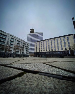 Modern mimari Almanya, Bielefeld. Nisan 2023 Yüksek kalite fotoğraf