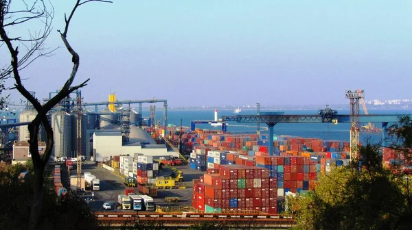 Odessa Seaport Container Terminal High Quality Photo — Stock Photo, Image