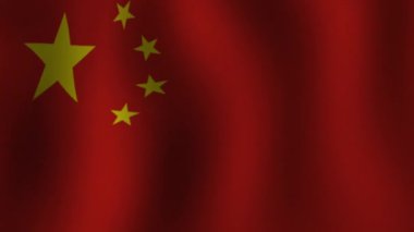 Çin Dalgalanan Bayrağı, Çin Bayrağı, Çin Bayrağı Dalgalanan Animasyon, Yüksek Kaliteli FullHD görüntüleri