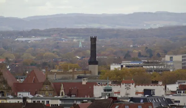 Almanya 'nın Bielefeld kentinin panoramik görüntüsü
