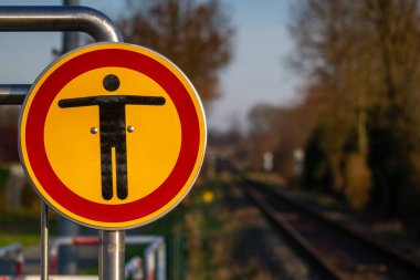 Platformun sonunun sembolü. Yüksek kalite fotoğraf