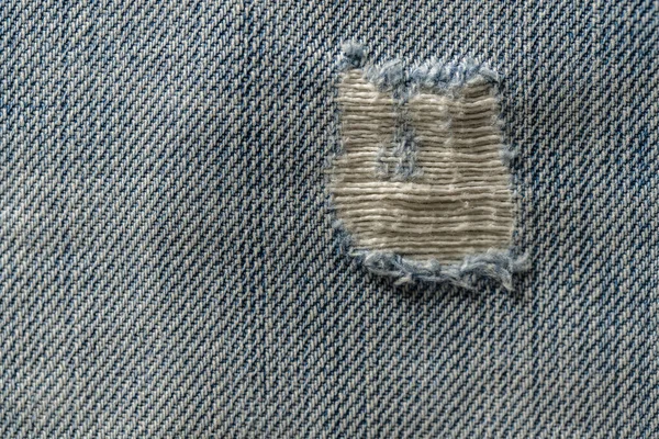 Blue Jeans Fabric Background Denim Texture Close View — Stock Photo, Image