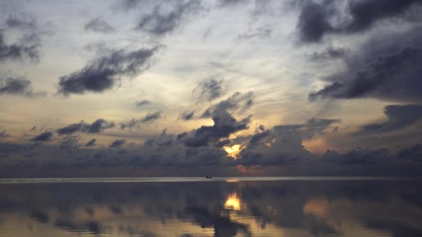 Belo Nascer Sol Sobre Oceano Índico Ilha Zanzibar Tanzânia África — Vídeo de Stock
