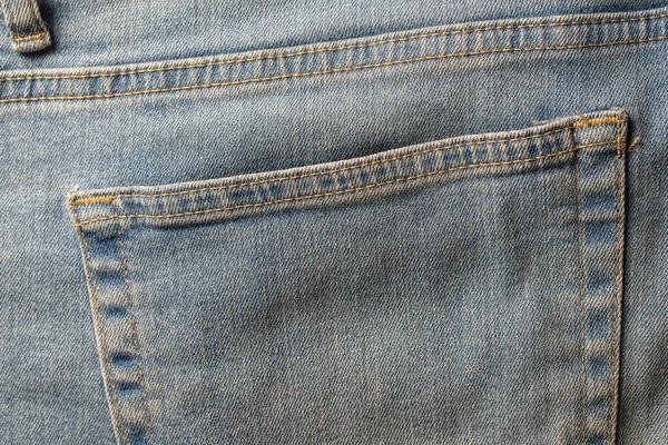 Mavi Kot Pantolon Kumaşı Cebi Veya Kot Kumaşı Görüntüyü Kapat — Stok fotoğraf