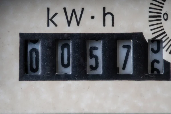 Old Analogue Electric Meter Private Household Close — Photo