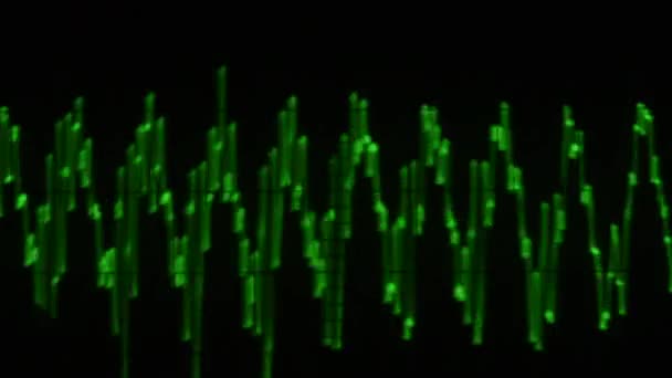 Osiloskop Ekranındaki Ses Sinyali Letişim Elektronik Aletler Kapat — Stok video