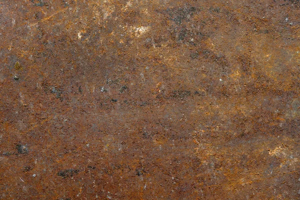 卷曲生锈的金属背景或纹理 带有划痕和裂缝 顶部视图 — 图库照片