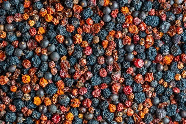 Homemade Dried Wild Berries Background Close Top View Food Background — Fotografia de Stock
