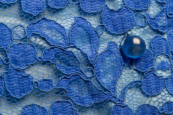 Szczegóły Niebieskiej Bluzki Damskiej Wykonanej Gustownego Materiału Guzikami Mamy Perłowej — Zdjęcie stockowe