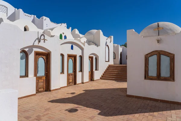 White Wall Buildings Street Sunny Day Resort Town Sharm Sheikh — 스톡 사진